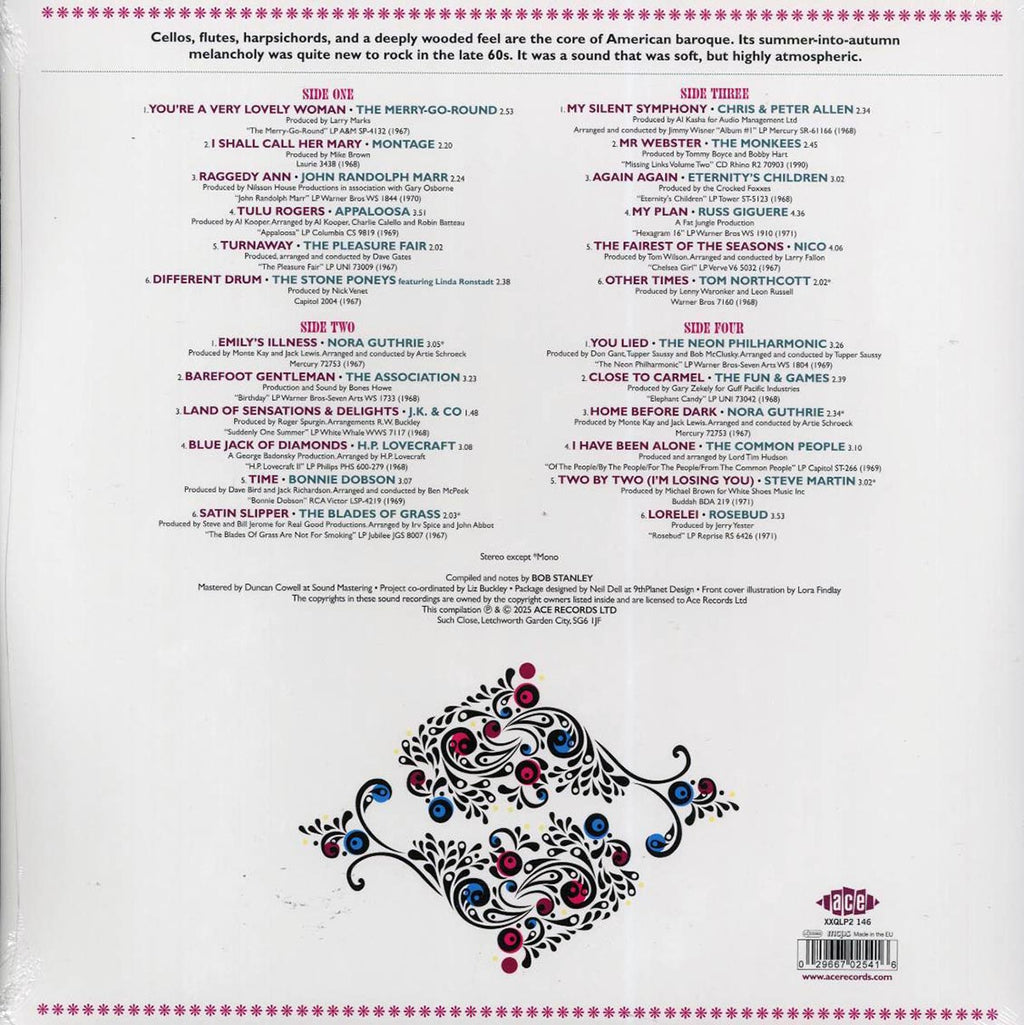 Nico, The Monkees, Montage, The Pleasure Fair, Etc. - American Baroque: Chamber Pop And Beyond 1967-1971 (2xLP) vinyl LP back cover
