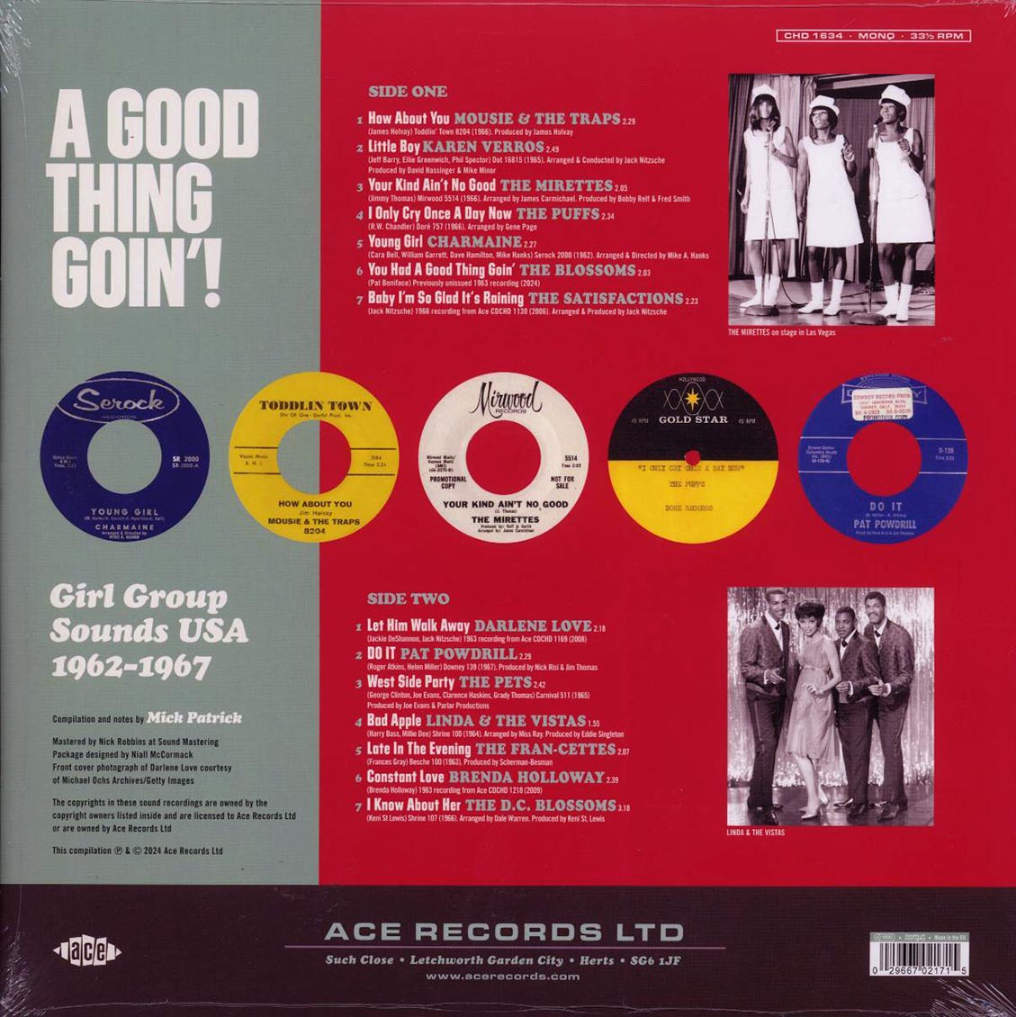 Mousie & The Traps, The Puffs, Darlene Love, The Blossoms, Etc. - A Good Thing Goin'! Girl Group Sounds USA 1962-1967 (180g) vinyl LP back cover
