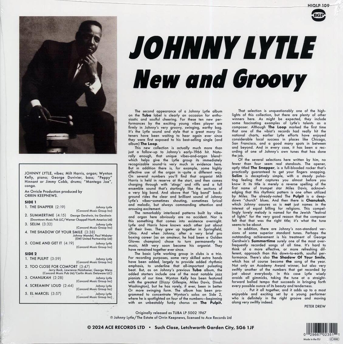Johnny Lytle - New And Groovy (180g) vinyl LP back cover
