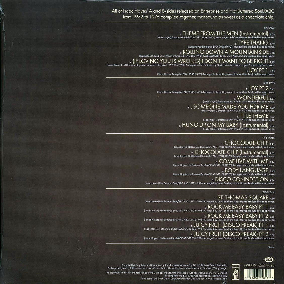 Isaac Hayes - Hot Buttered Singles Volume 2: 1972-1976 (2xLP) (180g) vinyl LP back cover