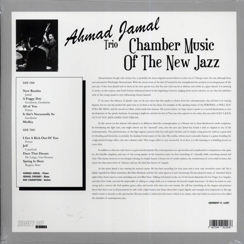 Ahmad Jamal - Chamber Music Of The New Jazz vinyl LP back cover
