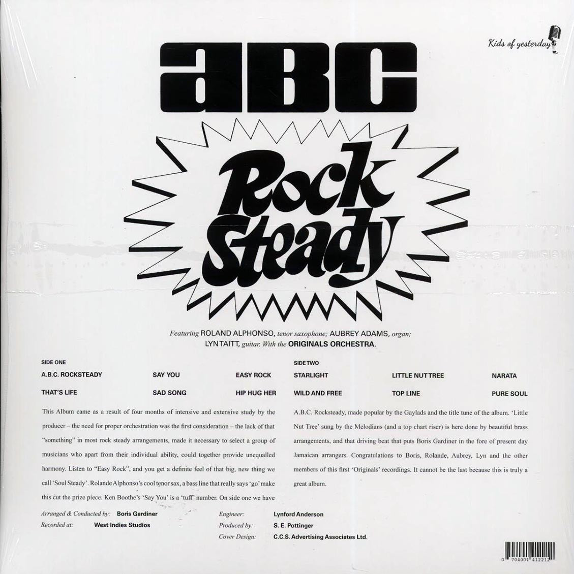 Roland Alphonso, Lynn Taitt - ABC Rocksteady vinyl LP back cover