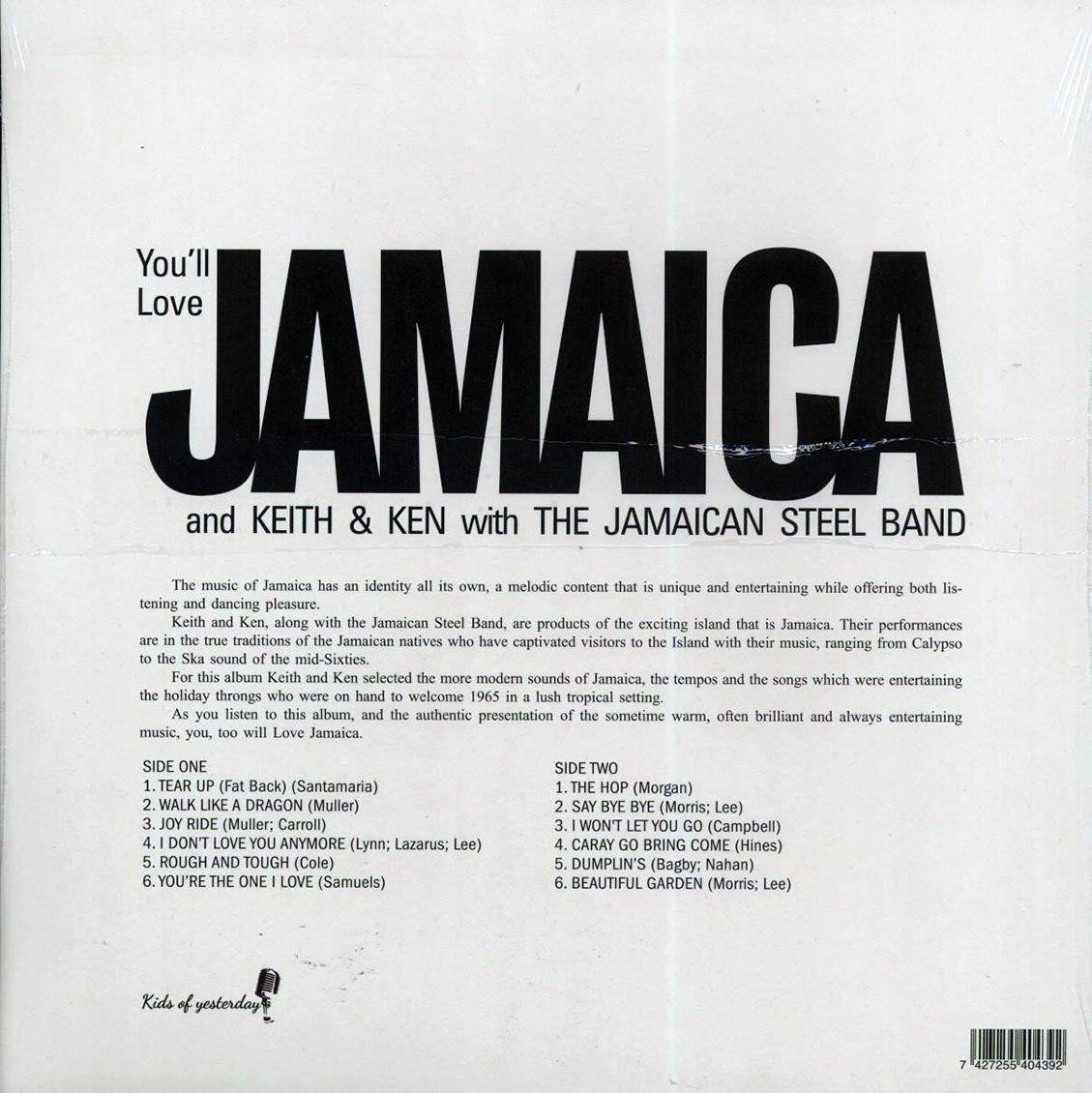 Ken Lyn, Ken Lazarus - You'll Love Jamaica And Keith & Ken With The Jamaican Steel Band vinyl LP back cover