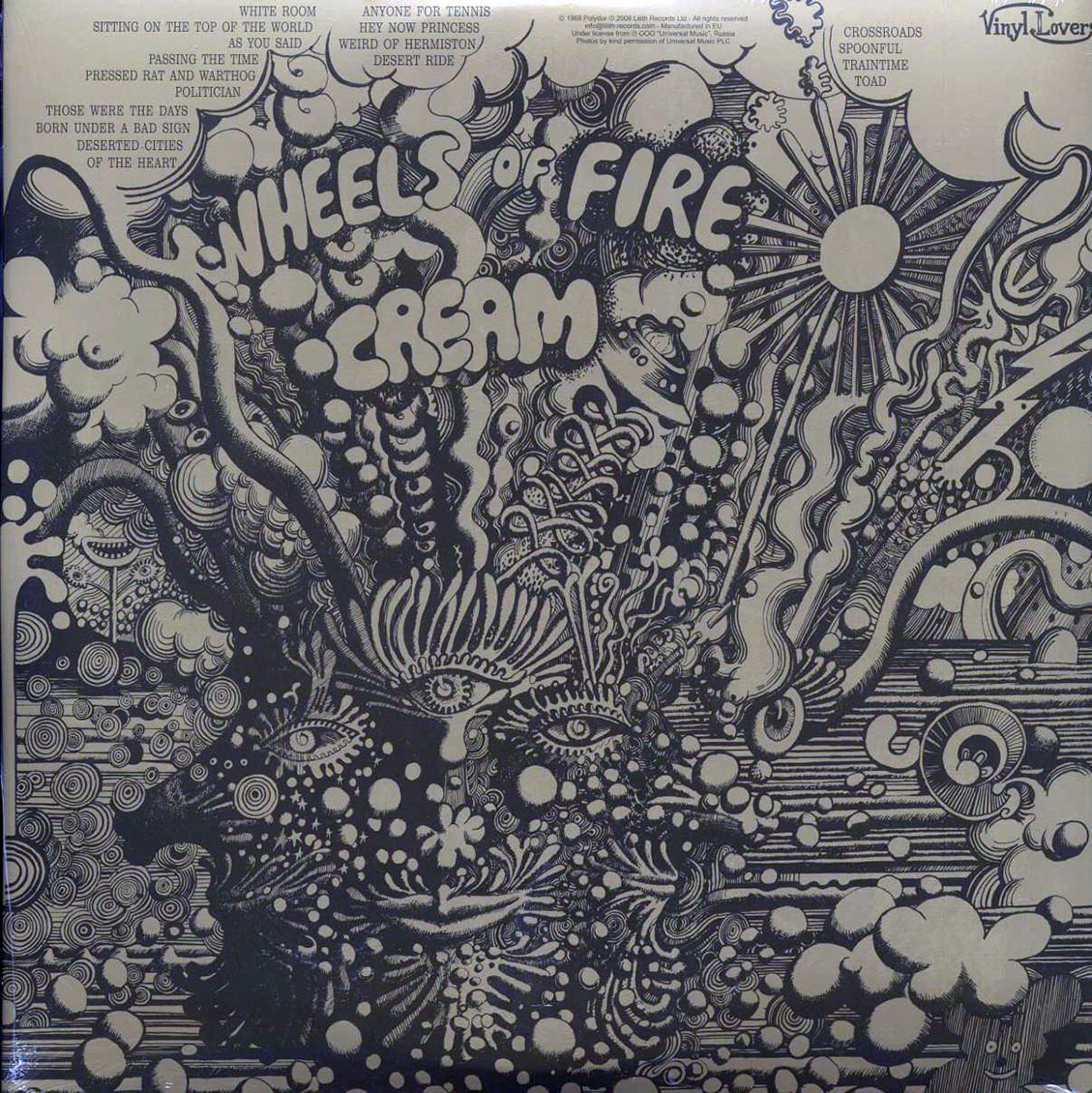 Cream - Wheels Of Fire (2xLP) (180g) vinyl LP back cover