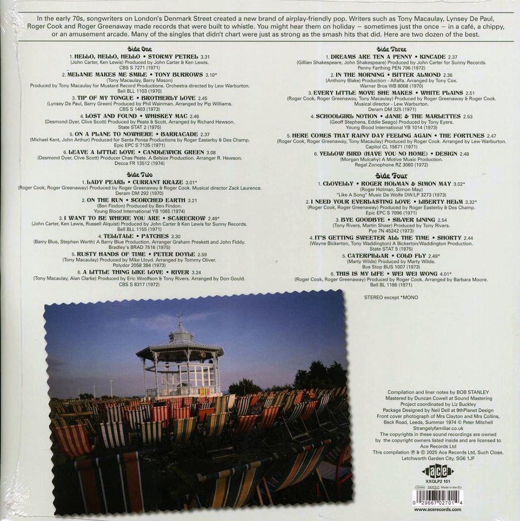 Whiskey Mac, Wei Wei Wong, Patches, Candlewick Green, Etc. - Bob Stanley Presents Chip Shop Pop: The Sound Of Denmark Street 1970-1975 (2xLP) vinyl LP back cover