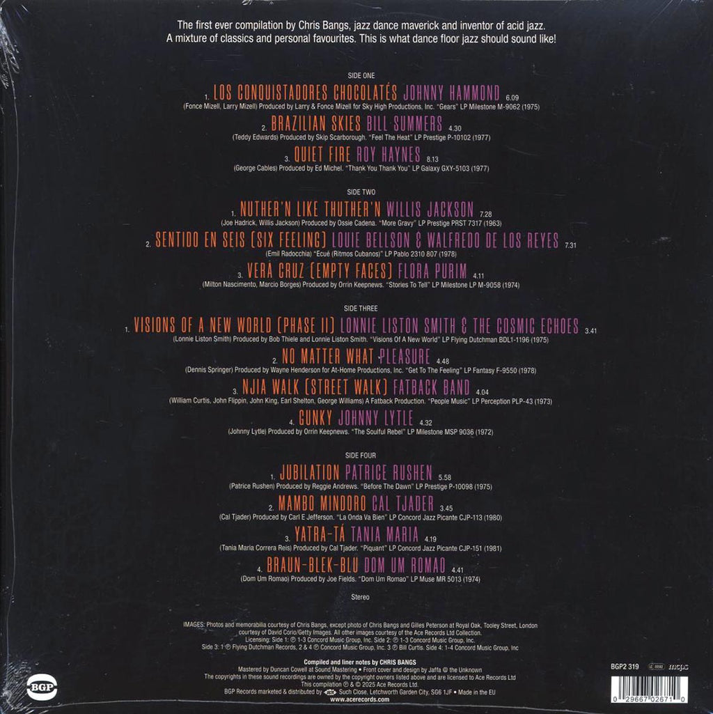 Johnny Hammond, Bill Summers, Lonnie Liston, Cal Tjader, Etc. - Chris Bangs Presents The Playbox (2xLP) vinyl LP back cover
