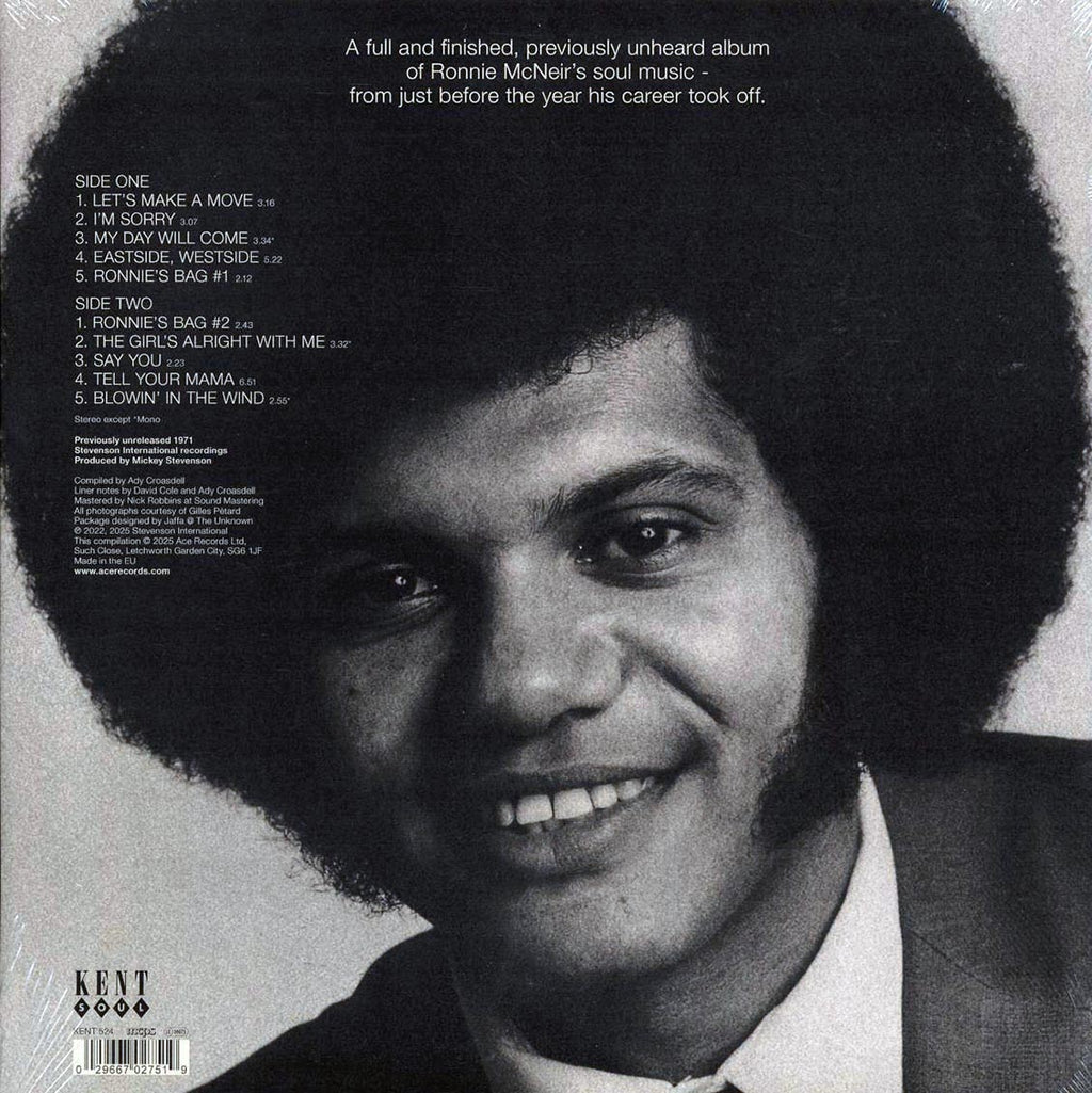 Ronnie McNeir - Makes A Move (180g) vinyl LP back cover