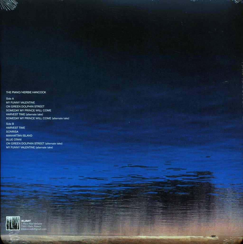 Herbie Hancock - The Piano (blue vinyl) vinyl LP back cover