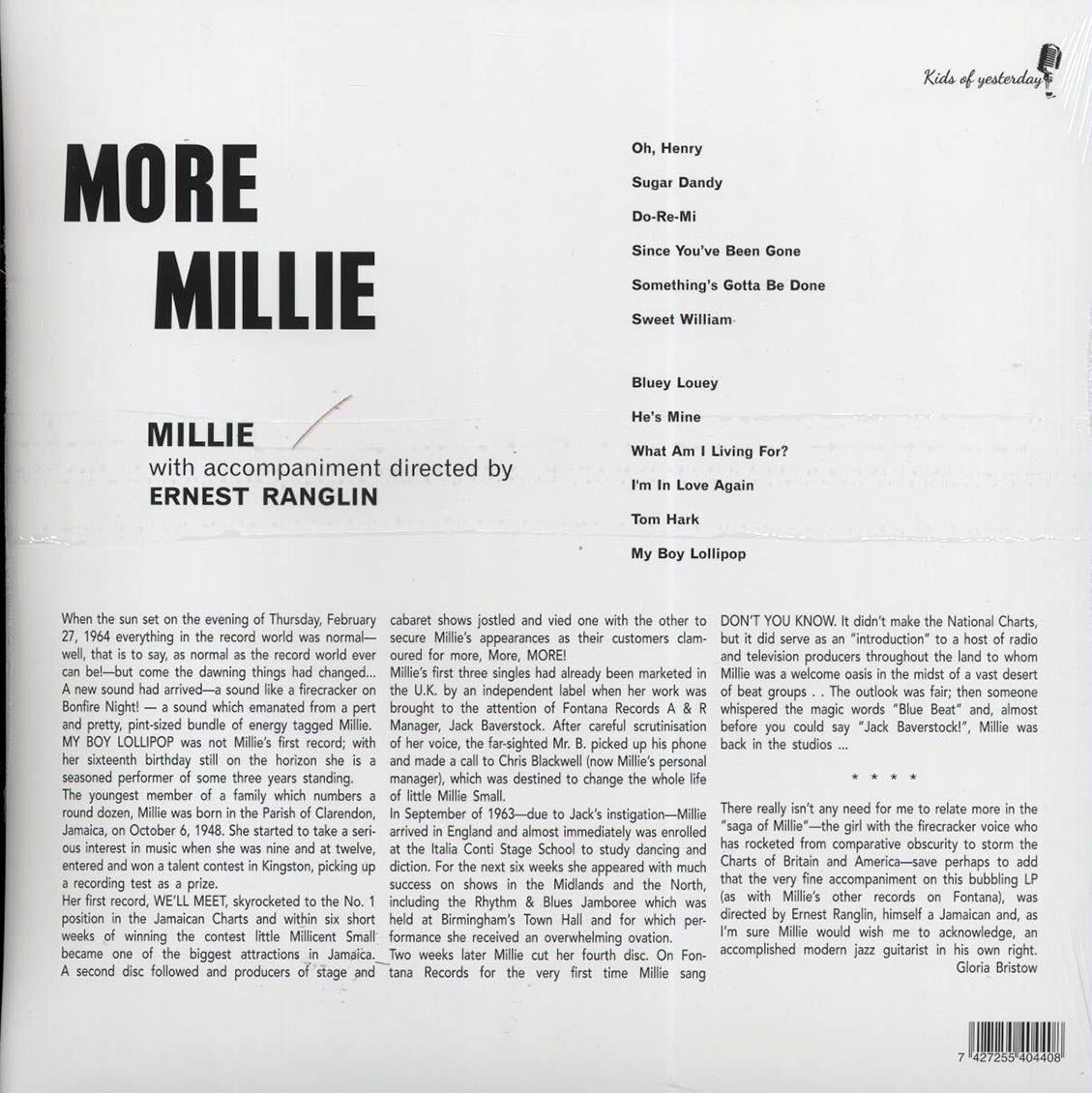 Millie - More Millie vinyl LP back cover