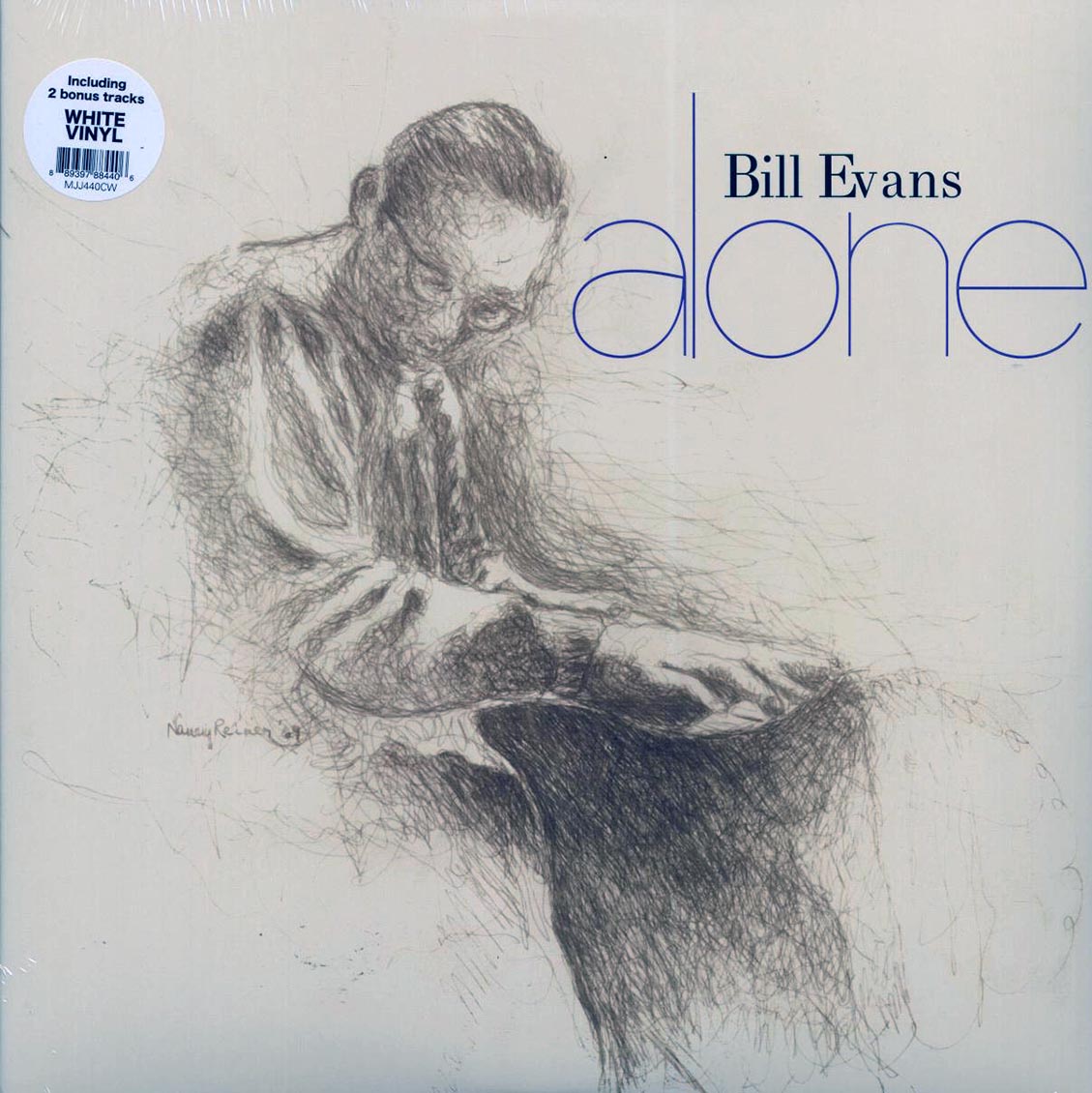 Bill Evans - Alone (+2 bonus tracks) (white vinyl) vinyl LP front cover