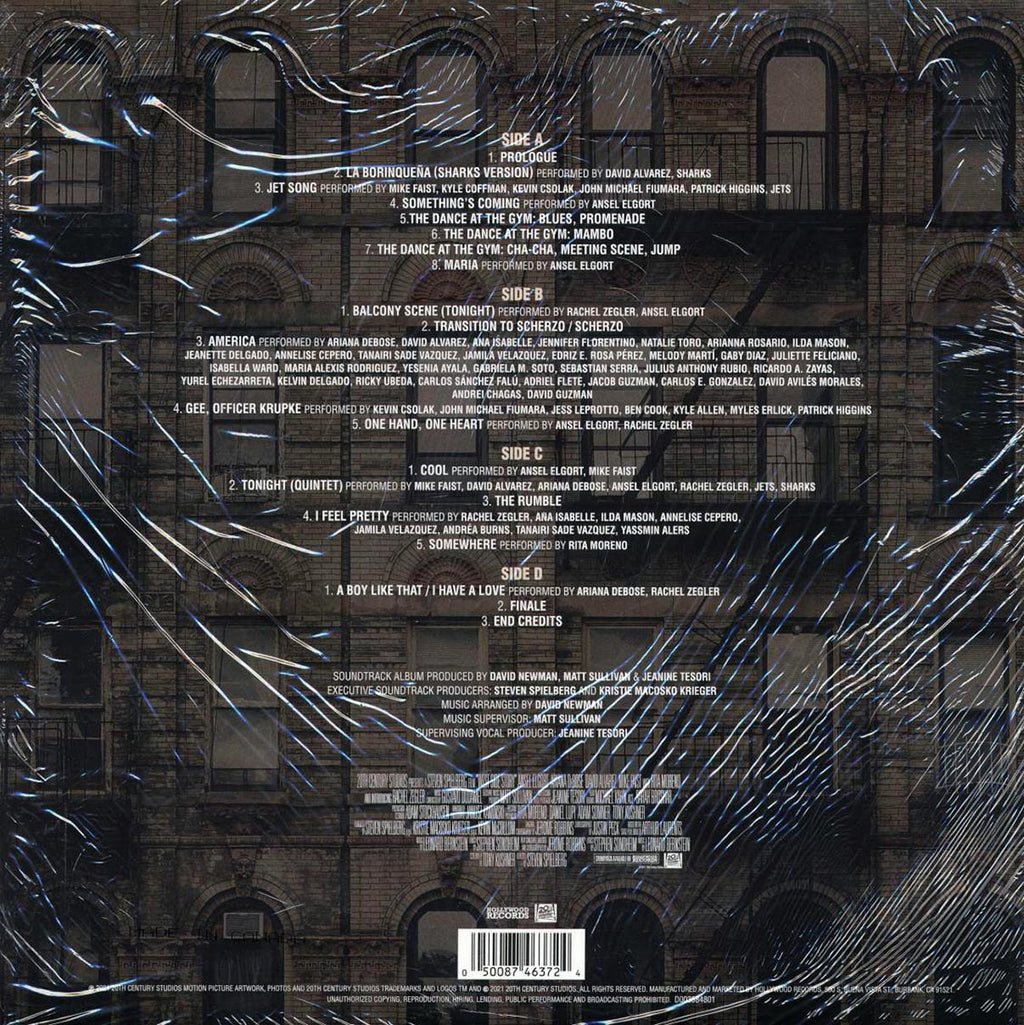 Leonard Bernstein, Gustavo Dudamel - West Side Story: Original Motion Picture Soundtrack (2xLP) vinyl LP back cover