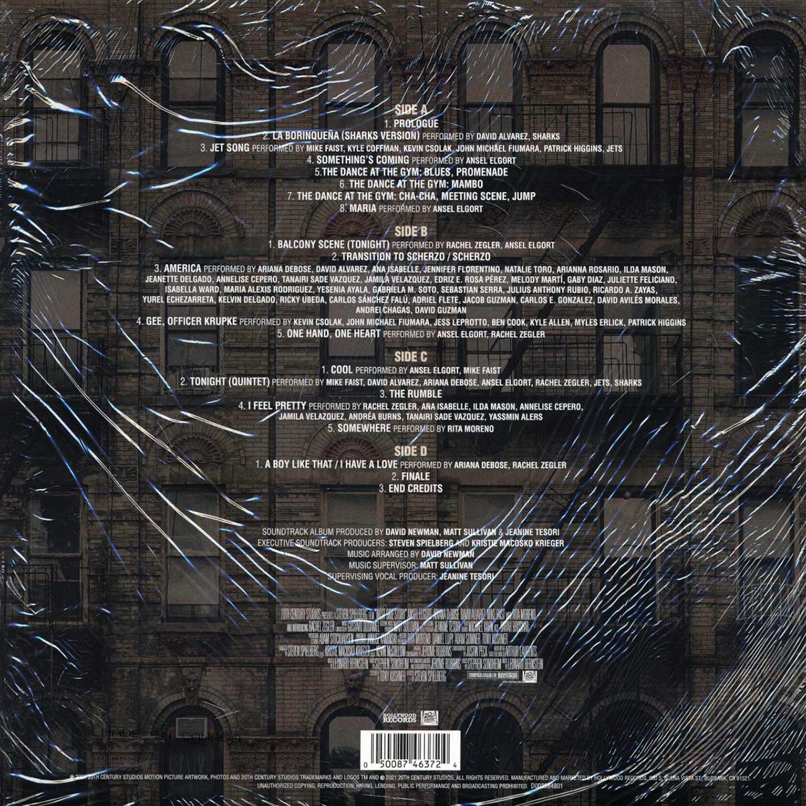 Leonard Bernstein, Gustavo Dudamel - West Side Story: Original Motion Picture Soundtrack (2xLP) vinyl LP back cover