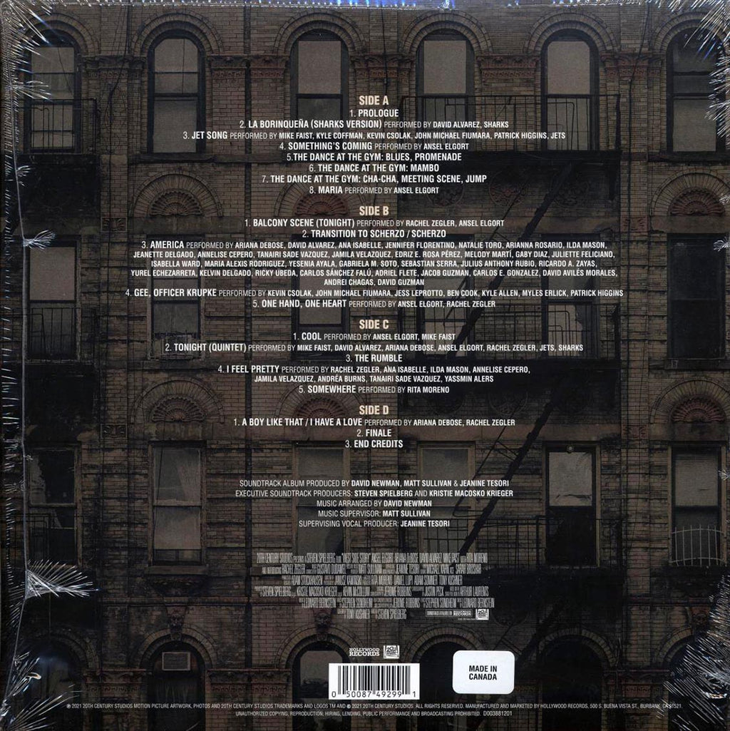 Leonard Bernstein, Gustavo Dudamel - West Side Story: Original Motion Picture Soundtrack (2xLP) (blue vinyl) vinyl LP back cover