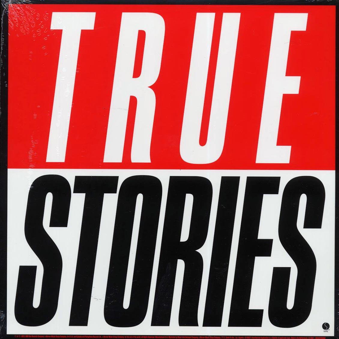 Talking Heads - True Stories (ltd. ed.) (red vinyl) vinyl LP back cover