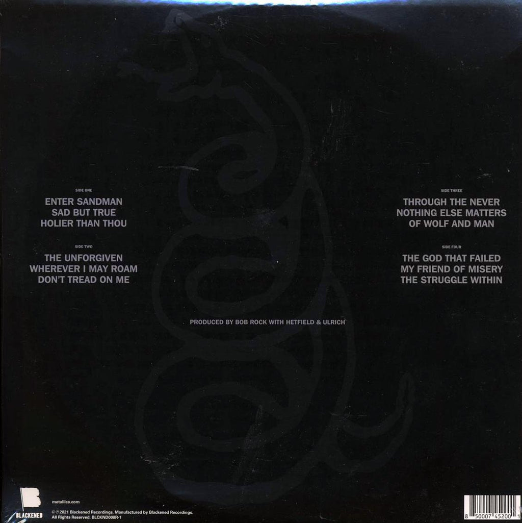 Metallica - Metallica (2xLP) (180g) (remastered) vinyl LP back cover