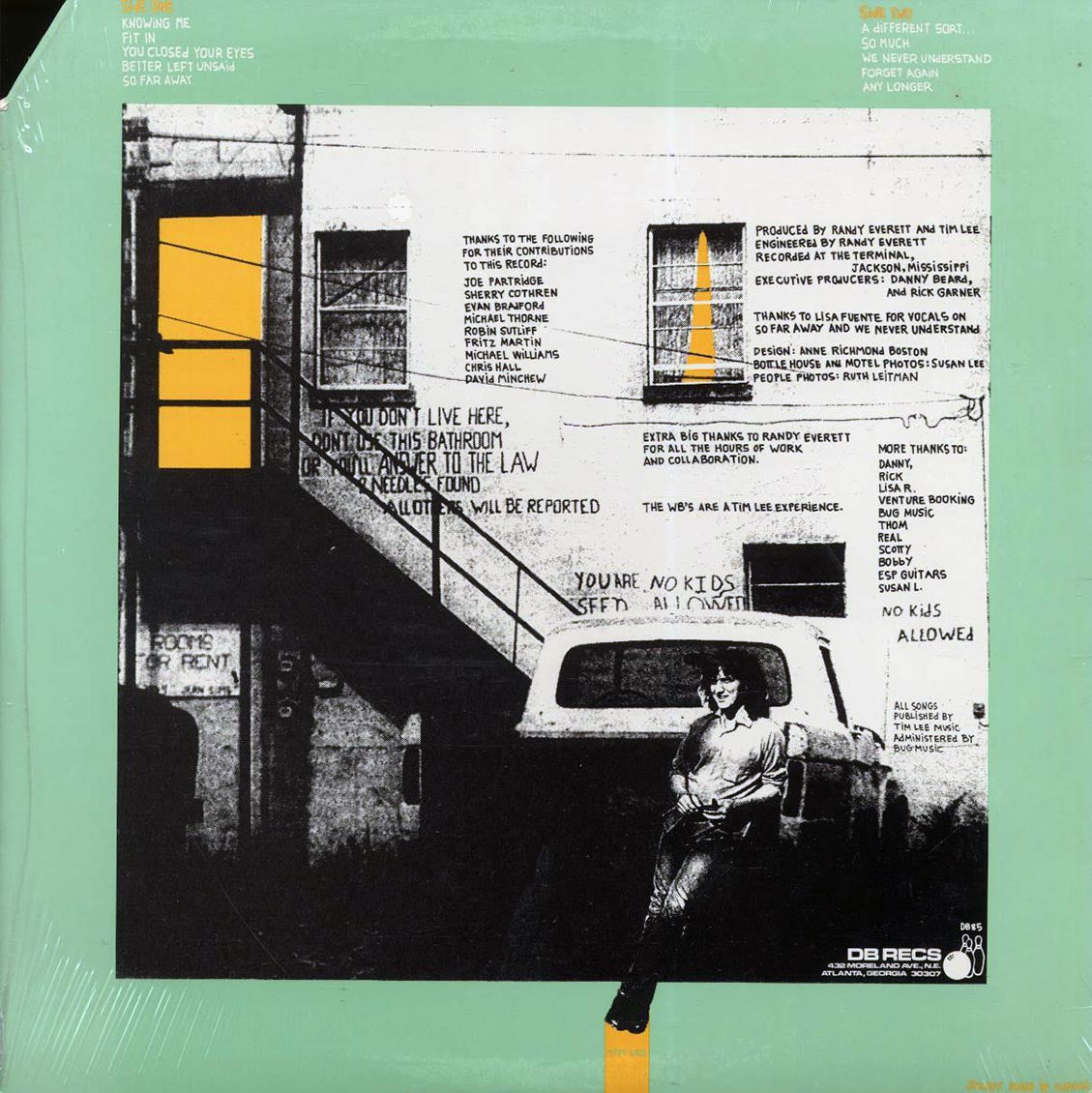 The Windbreakers - A Different Sort (orig. press) vinyl LP back cover