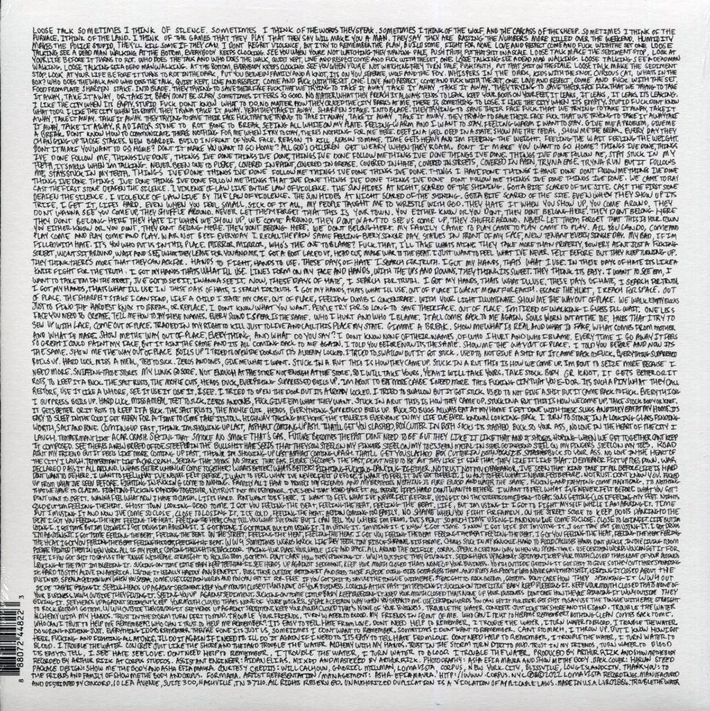 Show Me The Body - Trouble The Water vinyl LP back cover