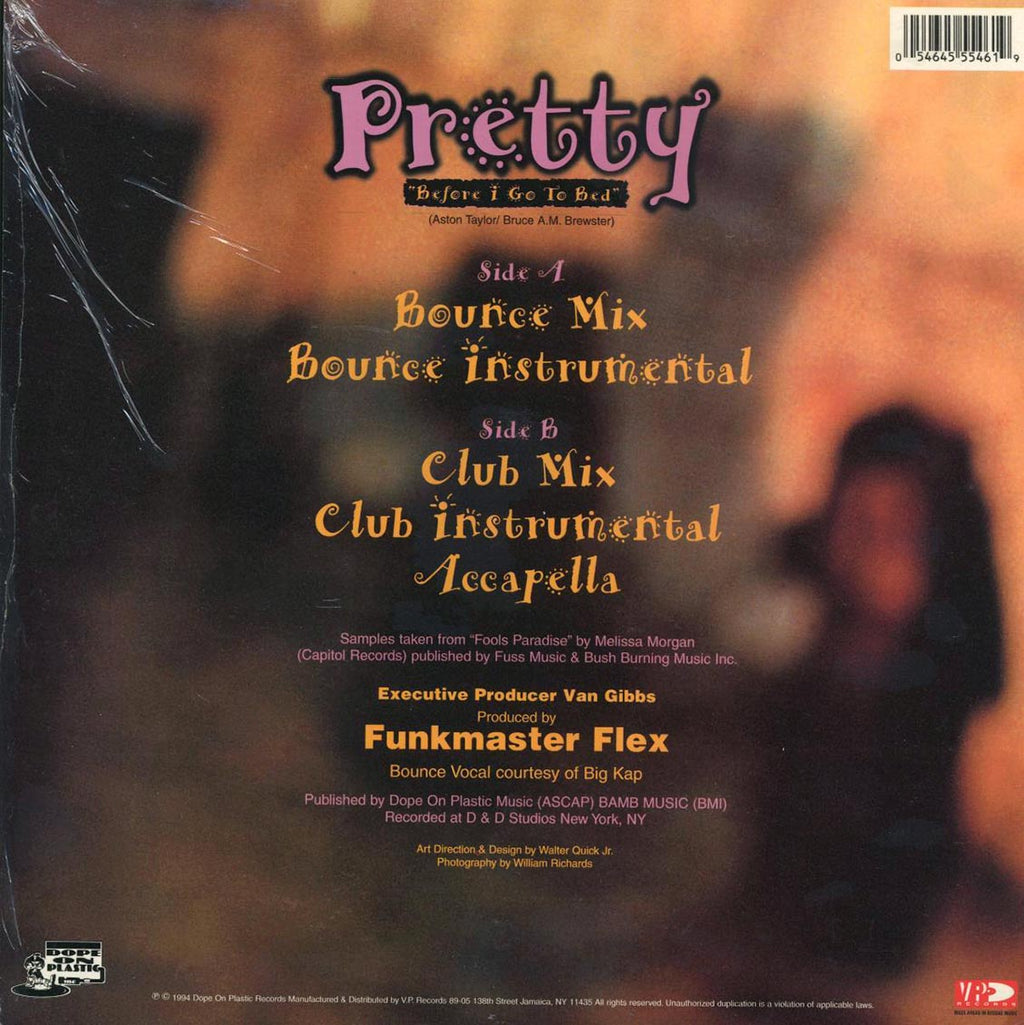 Rayvon - Pretty Before I Go To Bed vinyl LP back cover
