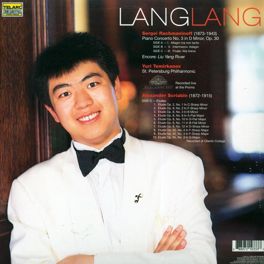 Lang Lang - Rachmaninoff Piano Concerto No. 3 (2xLP) (180g) vinyl LP back cover