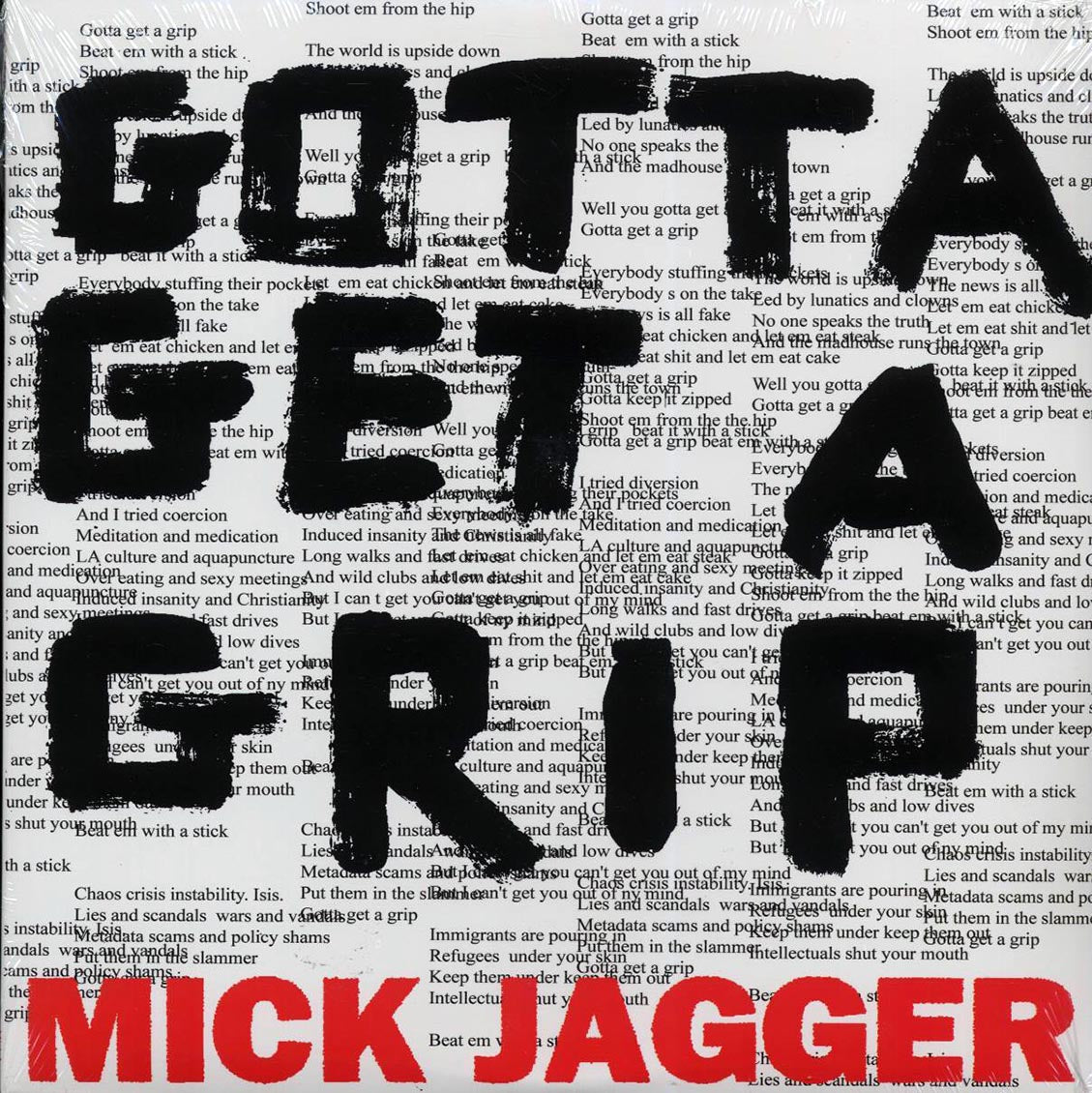 Mick Jagger - Gotta Get A Grip, England Lost vinyl LP front cover