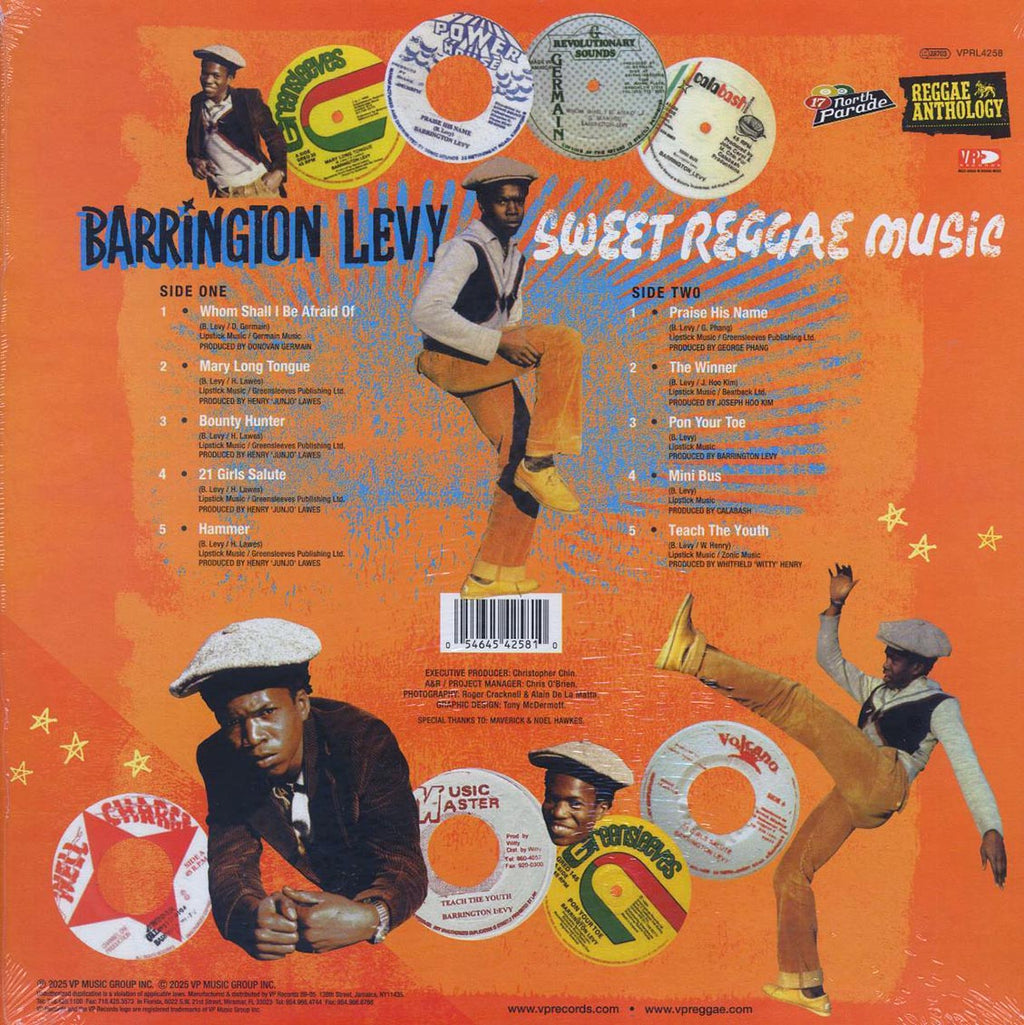 Barrington Levy - Reggae Anthology: Sweet Reggae Music 2.0 vinyl LP back cover