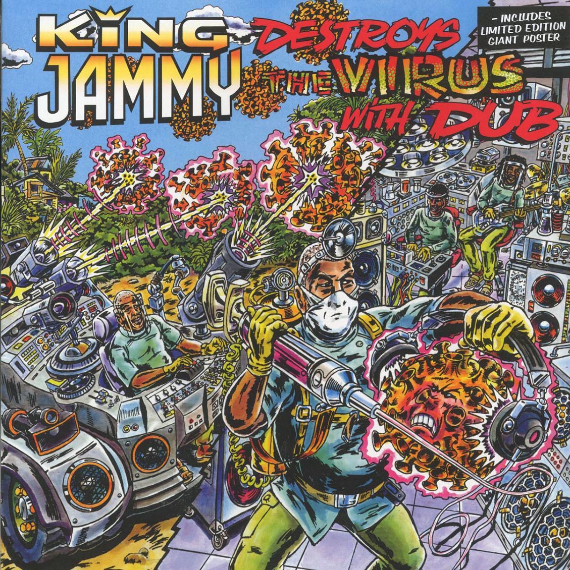 King Jammy - King Jammy Destroys The Virus With Dub vinyl LP front cover
