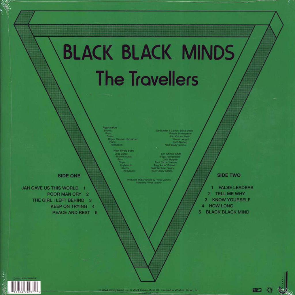 The Travellers - Black Black Minds vinyl LP back cover