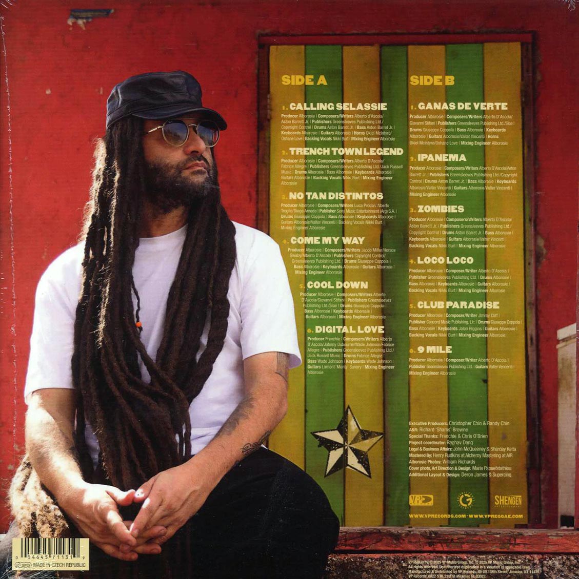 Alborosie - Nine Mile vinyl LP back cover