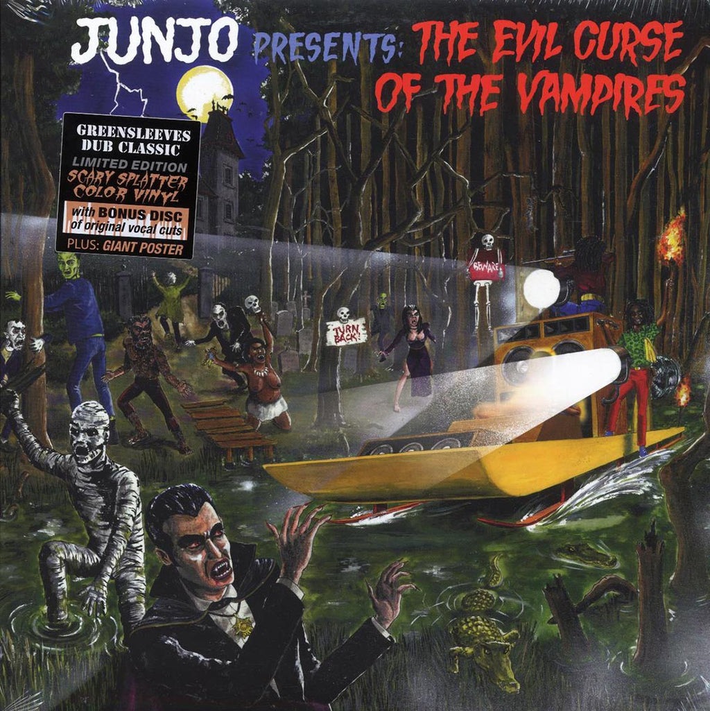 Scientist - Junjo Presents The Evil Curse Of The Vampires + Bonus Vocals Album (ltd. ed.) (2xLP) (orange splatter vinyl) vinyl LP front cover