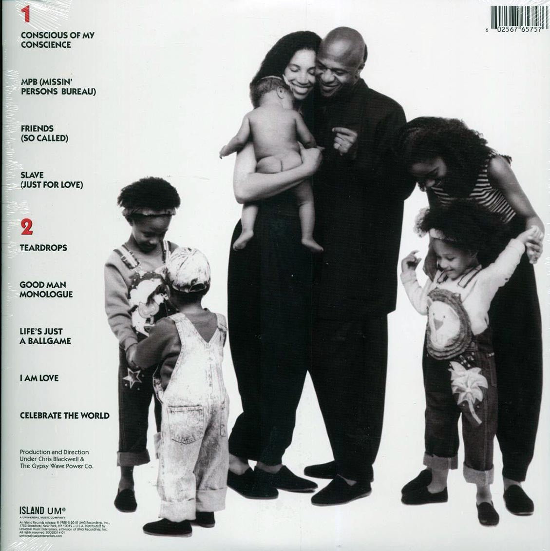 Womack & Womack - Conscience vinyl LP back cover