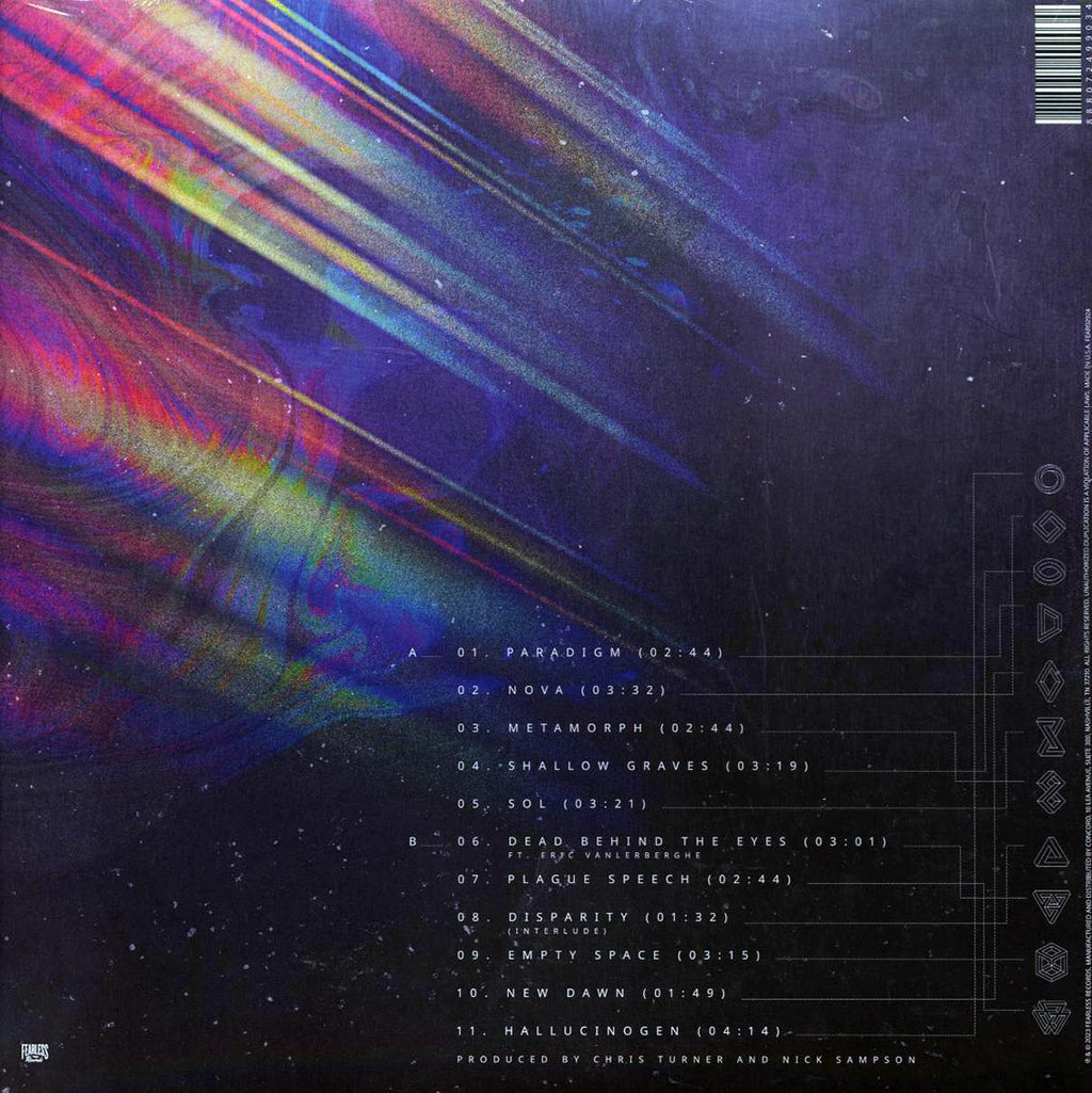 Oceans Ate Alaska - Disparity vinyl LP back cover
