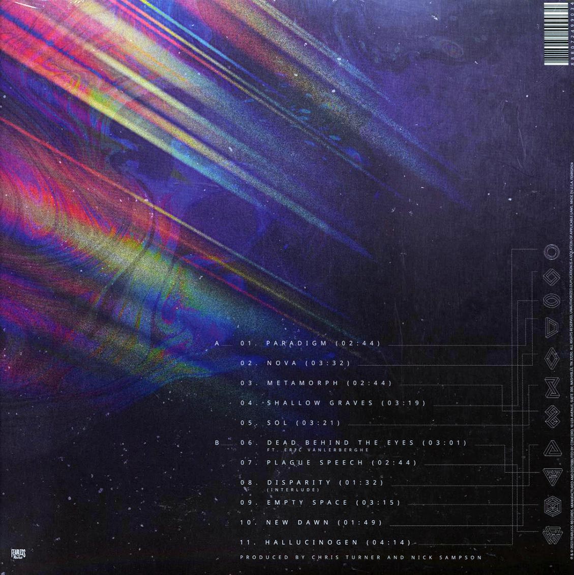 Oceans Ate Alaska - Disparity vinyl LP back cover