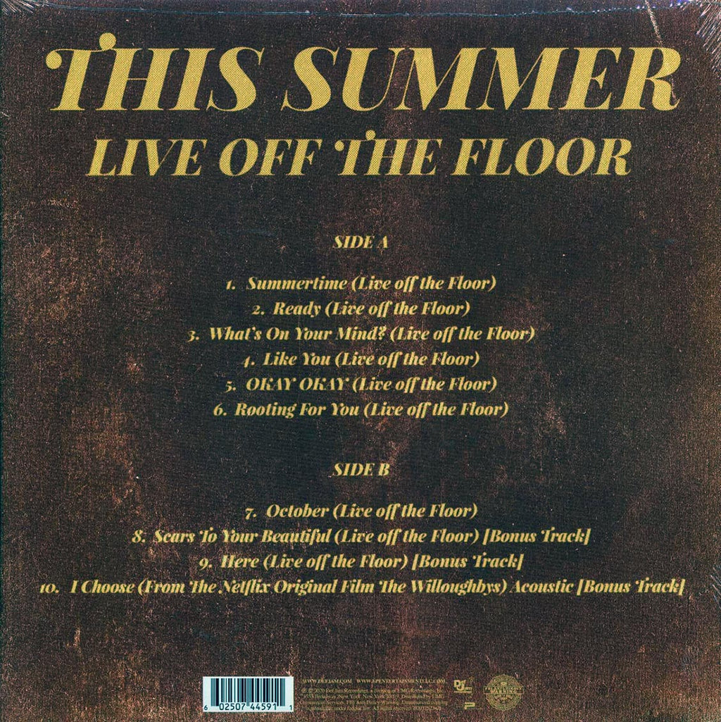 Alessia Cara - This Summer: Live Off The Floor vinyl LP back cover