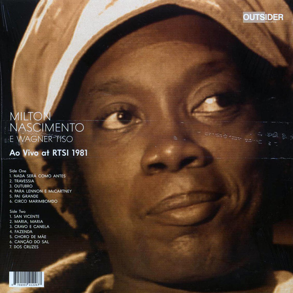 Milton Nascimento - E Wagner Tiso: Ap Vivo At RTSI 1981 vinyl LP back cover
