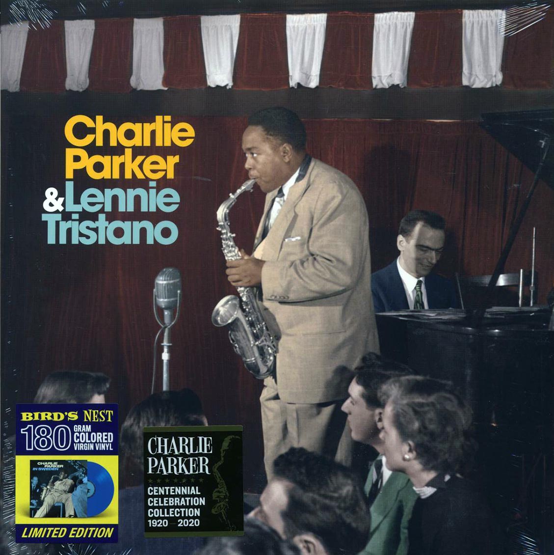 Charlie Parker, Lennie Tristano - Charlie Parker & Lennie Tristano (ltd. ed.) (180g) (blue vinyl) vinyl LP front cover