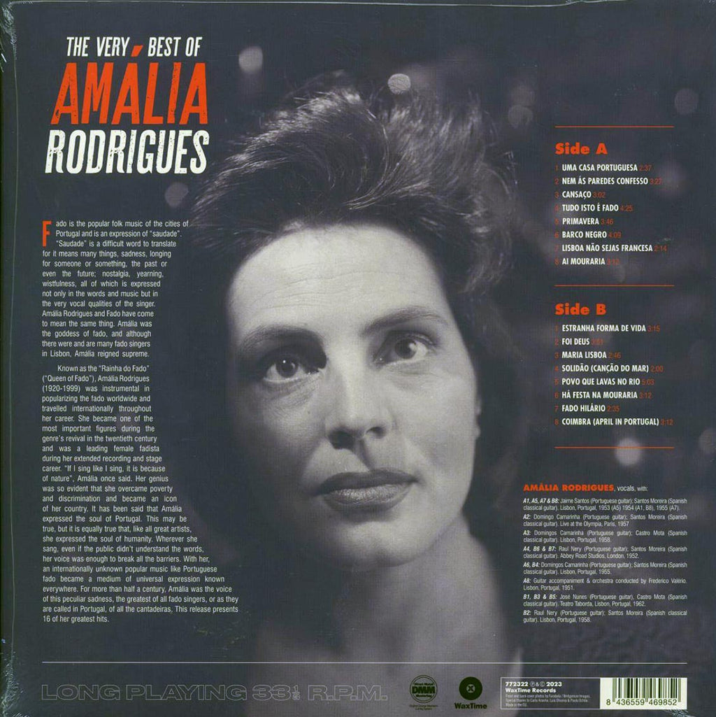Amalia Rodrigues - The Very Best of (ltd. ed.) (180g) vinyl LP back cover