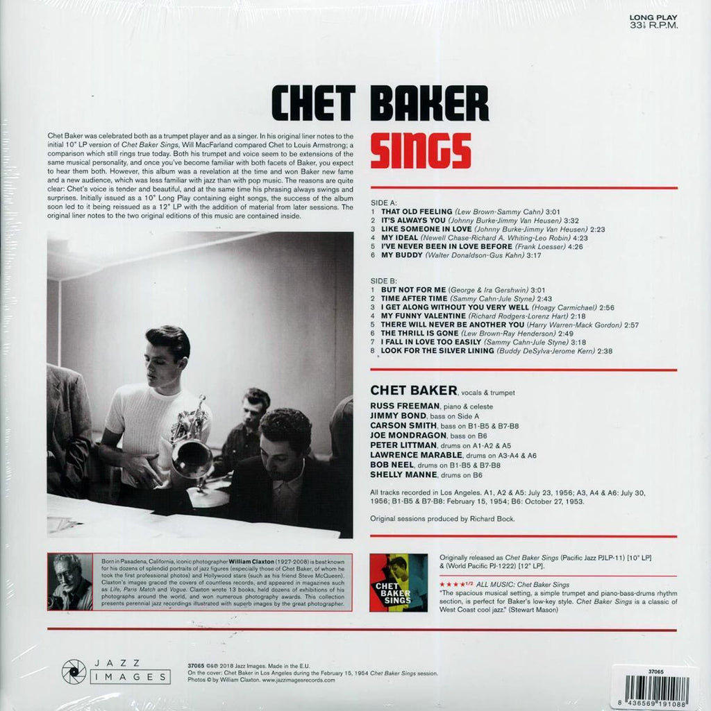 Chet Baker - Sings (ltd. ed.) (180g) vinyl LP back cover