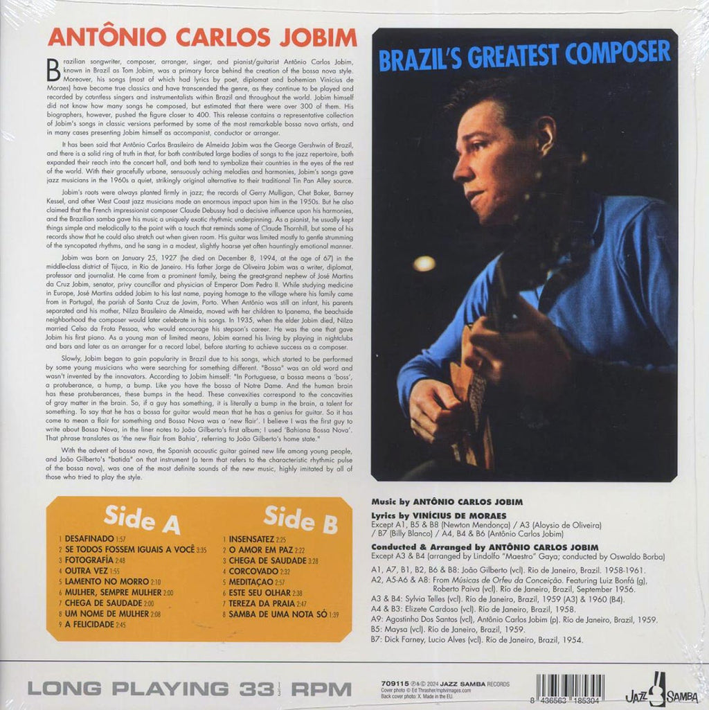 Antonio Carlos Jobim - Brazil’s Greatest Composer (+bonus tracks) (ltd. ed.) (180g) vinyl LP back cover
