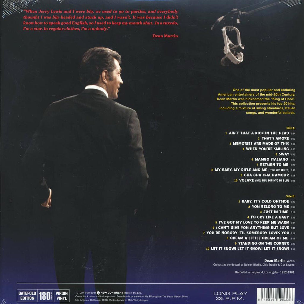 Dean Martin - Greatest Hits (ltd. ed.) (180g) vinyl LP back cover
