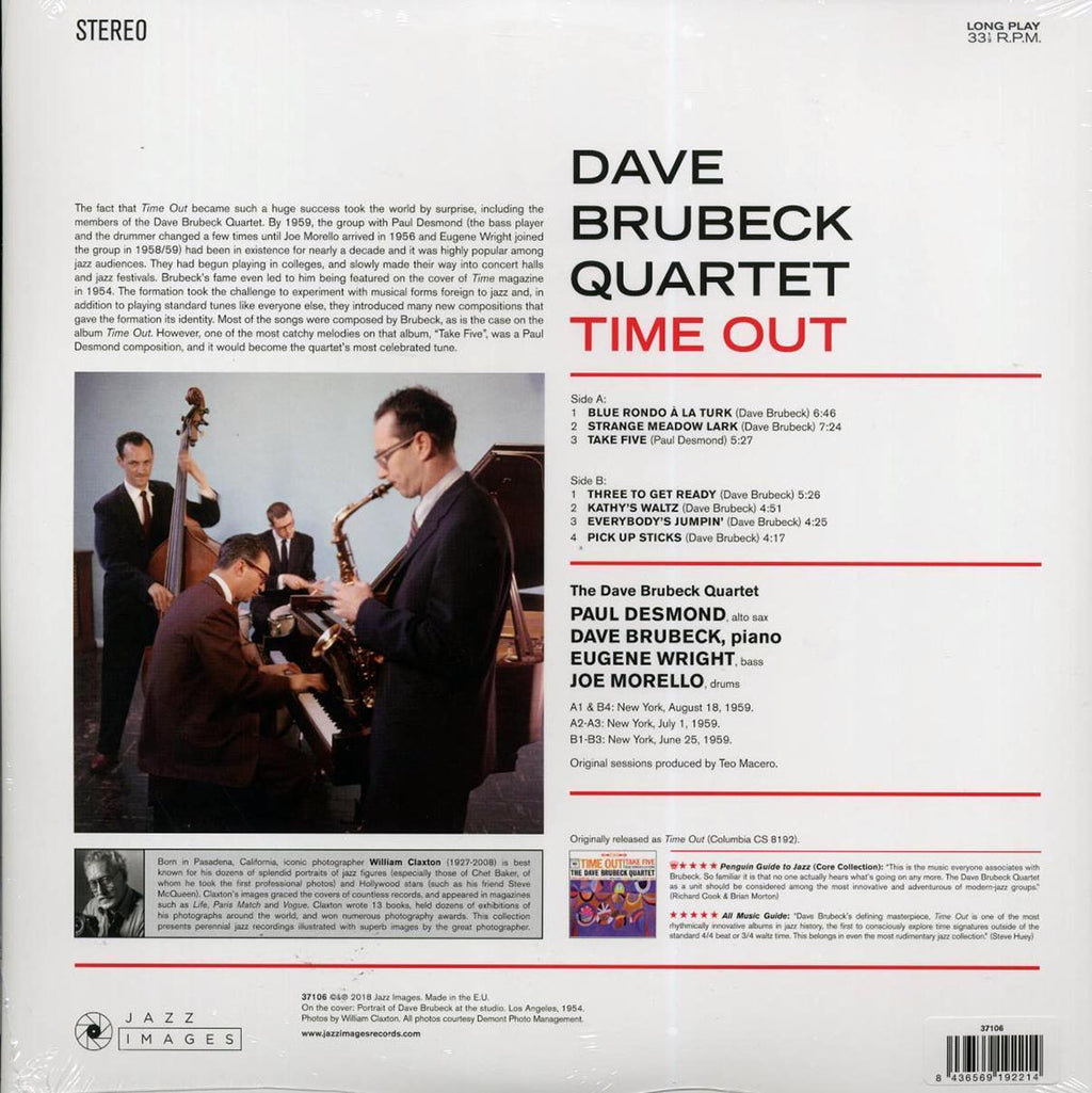 Dave Brubeck Quartet - Time Out (ltd. ed.) (180g) vinyl LP back cover