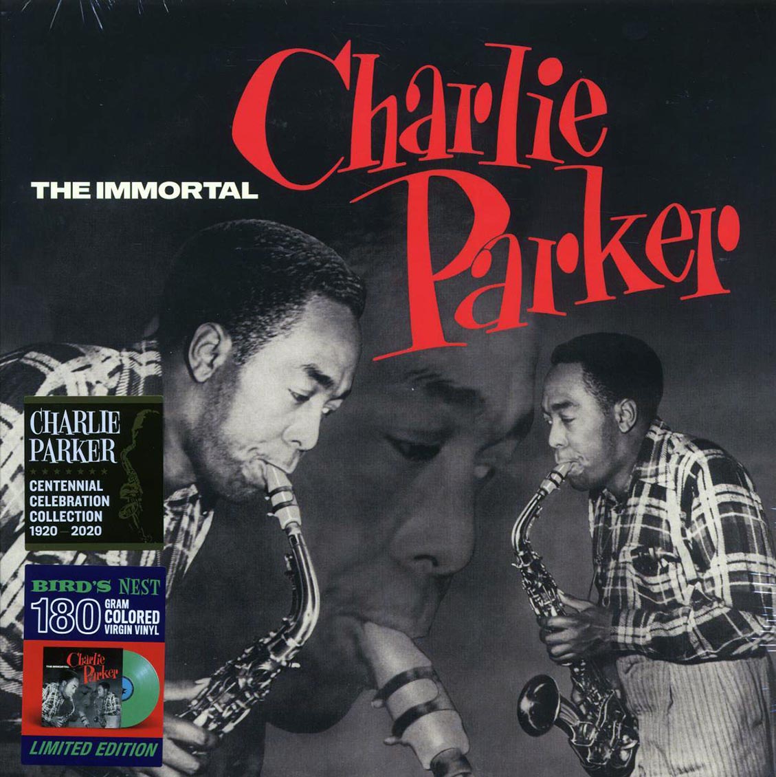 Charlie Parker - The Immortal (+6 bonus tracks) (ltd. ed.) (180g) (green vinyl) vinyl LP front cover