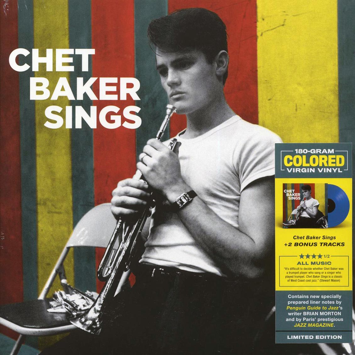 Chet Baker - Sings (+2 bonus tracks) (ltd. ed.) (180g) (yellow vinyl) vinyl LP front cover