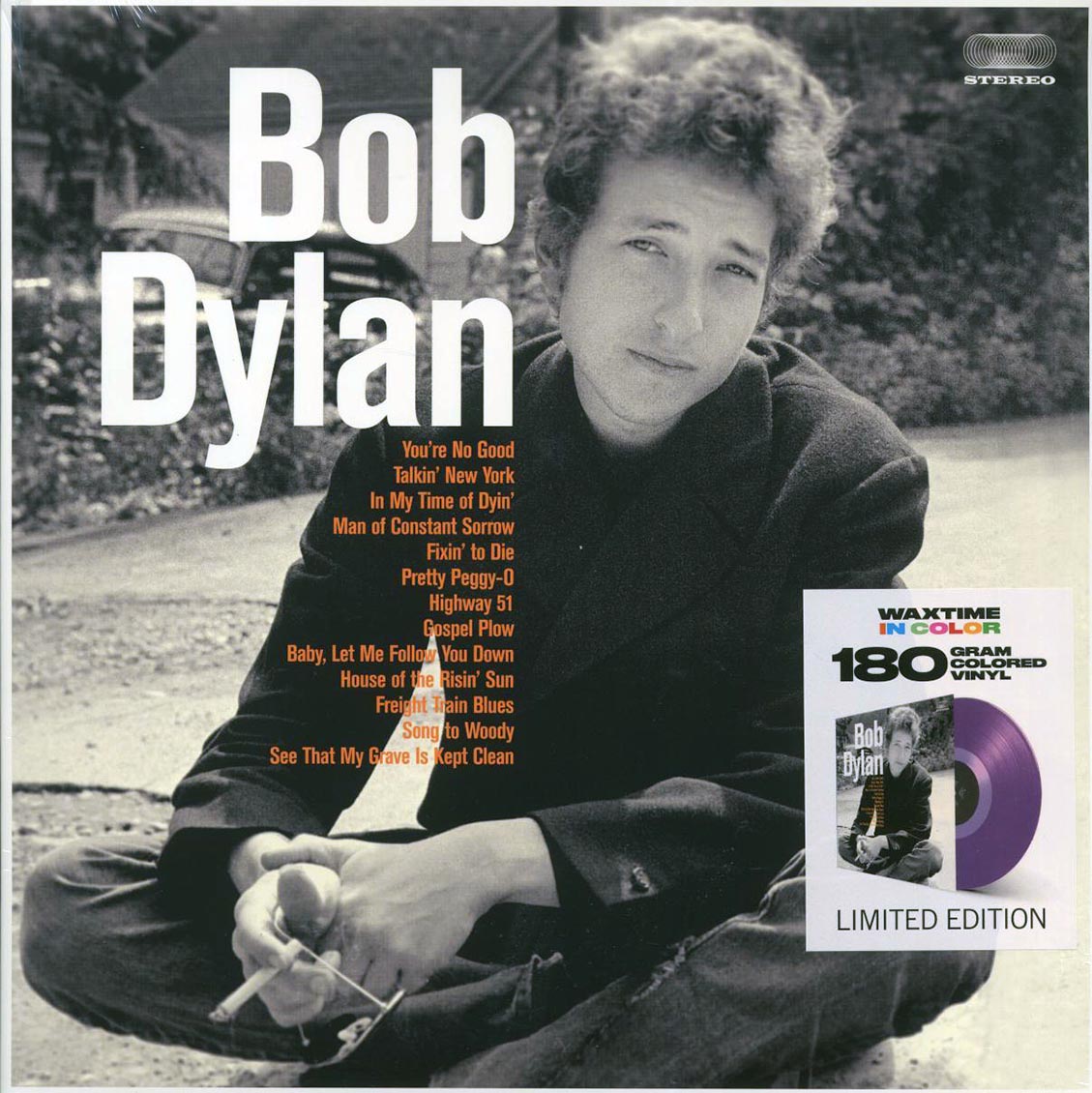 Bob Dylan - Bob Dylan (+2 bonus tracks) (ltd. ed.) (180g) (purple vinyl) vinyl LP front cover