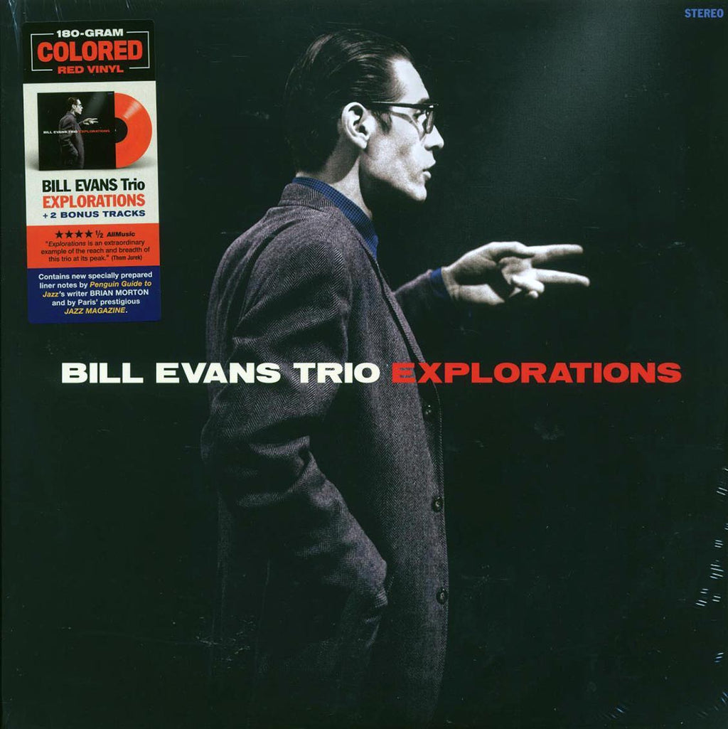 Bill Evans Trio - Explorations (+2 bonus tracks) (ltd. ed.) (180g) (red vinyl) vinyl LP front cover