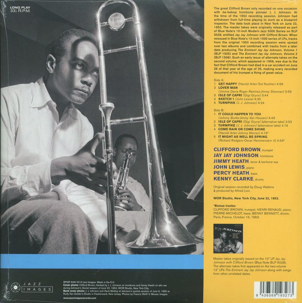 Clifford Brown, JJ Johnson - Get Happy (+2 bonus tracks) (ltd. ed.) (180g) vinyl LP back cover