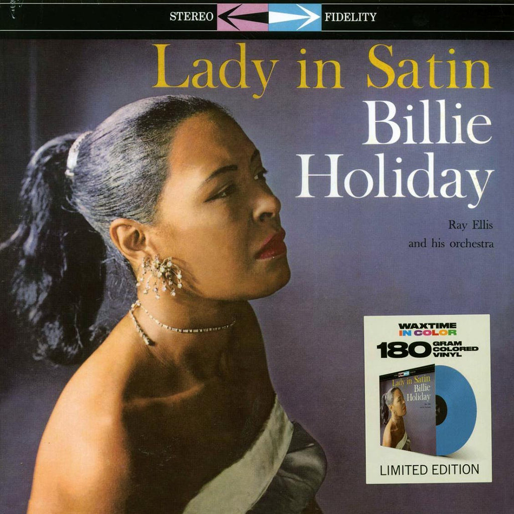 Billie Holiday - Lady In Satin (ltd. ed.) (180g) (blue vinyl) vinyl LP front cover
