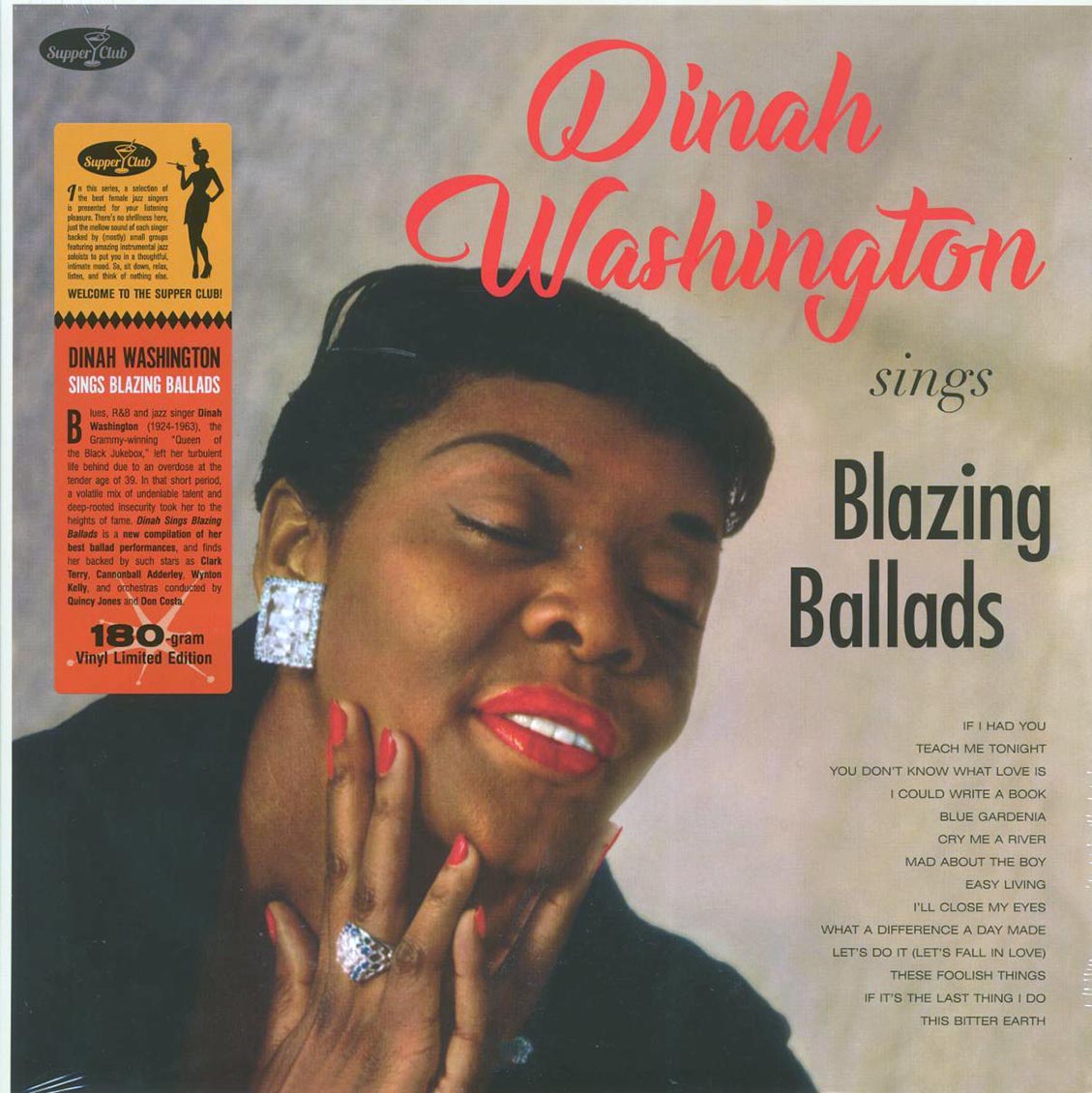 Dinah Washington - Sings Blazing Ballads (ltd. ed.) (180g) vinyl LP front cover
