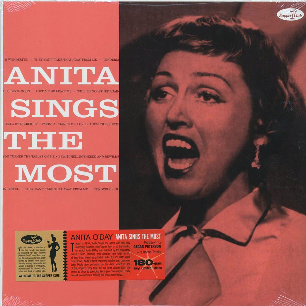 Anita O'Day - Anita Sings The Most (+3 bonus tracks) (ltd. ed.) (180g) vinyl LP front cover