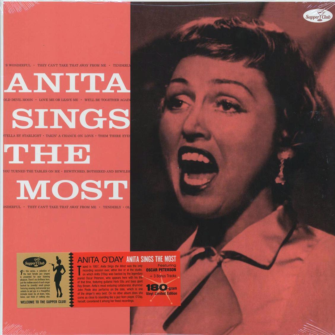 Anita O'Day - Anita Sings The Most (+3 bonus tracks) (ltd. ed.) (180g) vinyl LP front cover