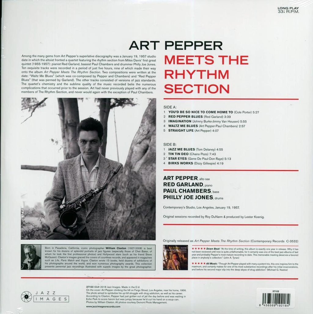 Art Pepper - Meets The Rhythm Section (ltd. ed.) (180g) vinyl LP back cover